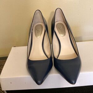 Preowned  size 7.5  Navy blue Alfani Pumps.